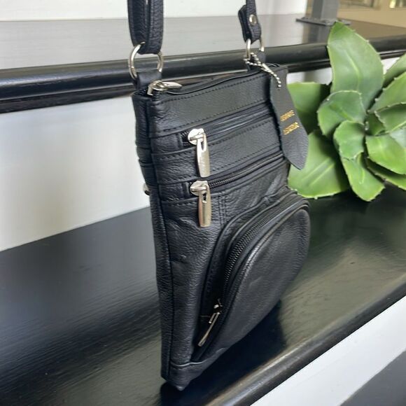 New leather unisex, Crossbody shoulder purse - Picture 2 of 8